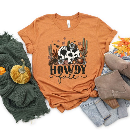 Howdy Fall Pumpkin Short Sleeve Tee